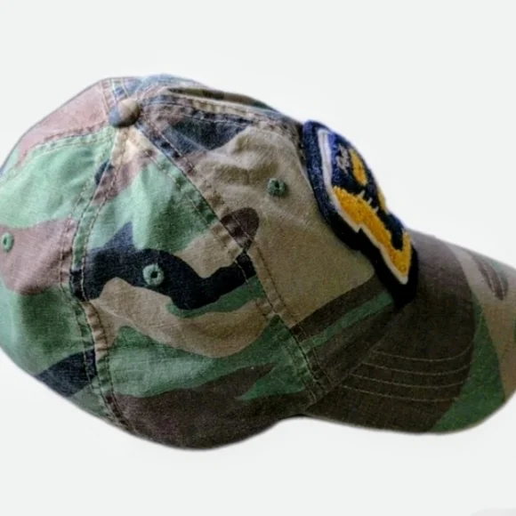 Polo Ralph Lauren Baseball Cap Varsity P Chenille Patch Mens OS Snapback - Picture 3 of 6